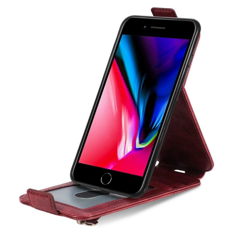 Flip Cover iPhone 8 Plus / 7 Plus Læder Cover Lodret Klapkortholder