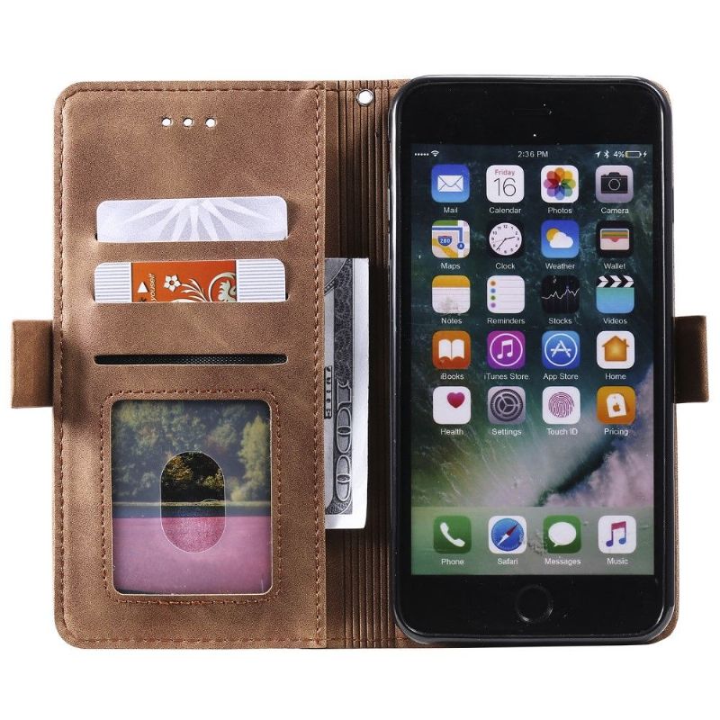 Flip Cover iPhone 8 Plus / 7 Plus Med Snor Vintage Kortholder