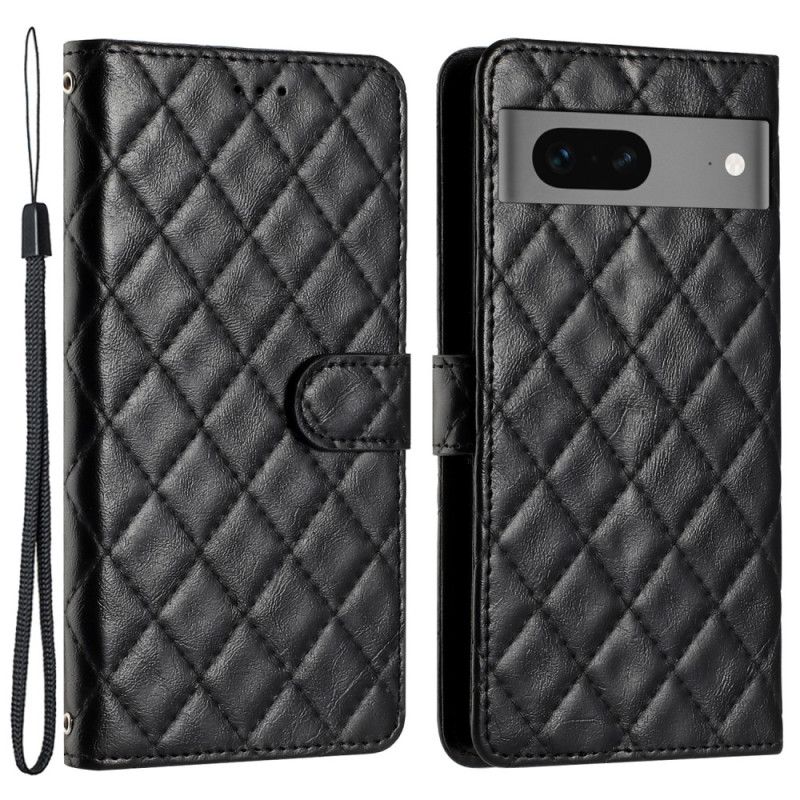 Læder Cover Google Pixel 8 Telefon Etui Quiltet