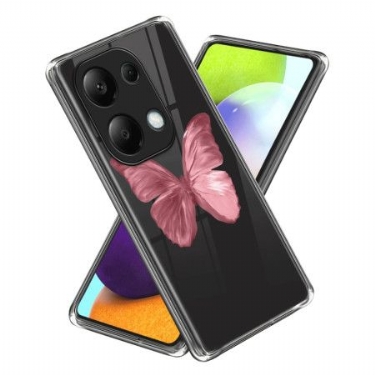 Cover Xiaomi Redmi Note 13 Pro 4g Lyserød Sommerfugl