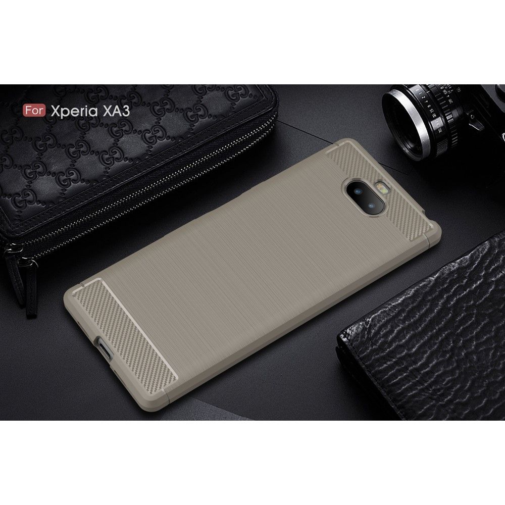 Cover Sony Xperia 10 Anti-fald Carbon Børstet Gel