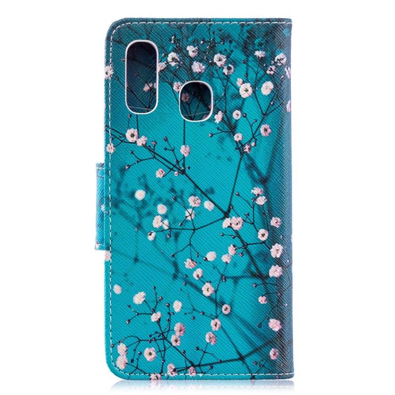 Case Samsung Galaxy A40 Flip Cover Blomstrende Grene