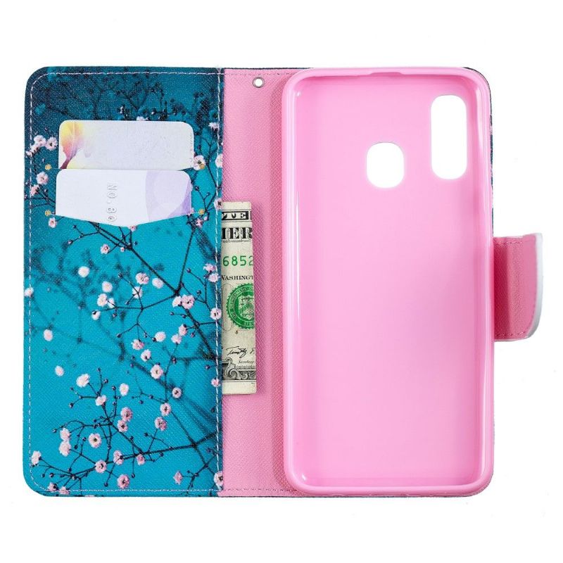 Case Samsung Galaxy A40 Flip Cover Blomstrende Grene