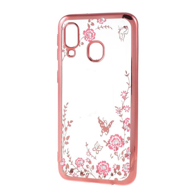 Cover Samsung Galaxy A40 Floral Spring Sheer - Rose Gold