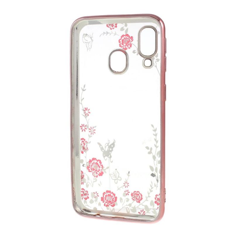 Cover Samsung Galaxy A40 Floral Spring Sheer - Rose Gold