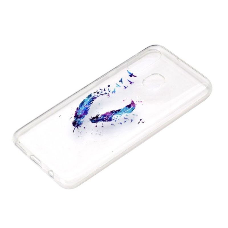 Cover Samsung Galaxy A40 Sømløse Fjer Og Fugle