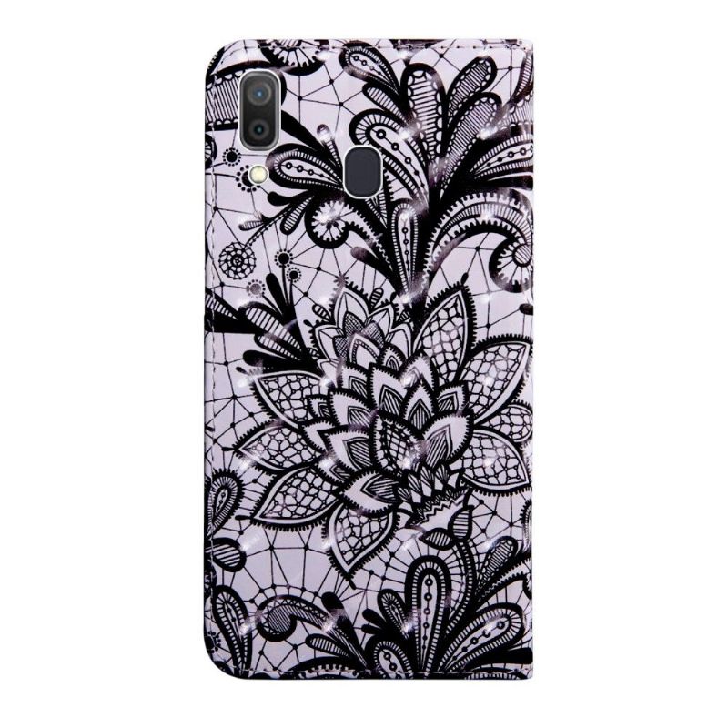 Etui Samsung Galaxy A40 Flip Cover Blondeblomst