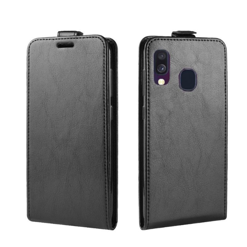 Etui Samsung Galaxy A40 Flip Cover Lodret Kunstlæder