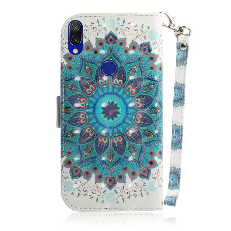 Etui Samsung Galaxy A40 Hemming Med Snor Farverig Mandala