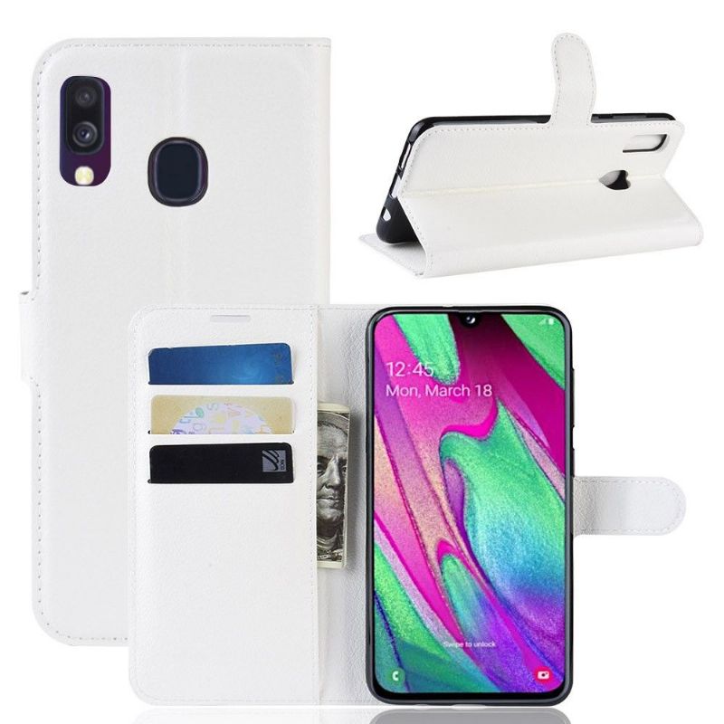 Flip Cover Samsung Galaxy A40 Anti-fald Stil Læder Kortholder