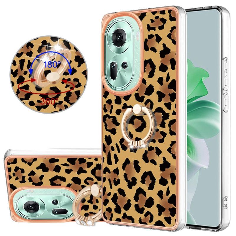 Cover Oppo Reno 11 5g Leopardprint Ringholder