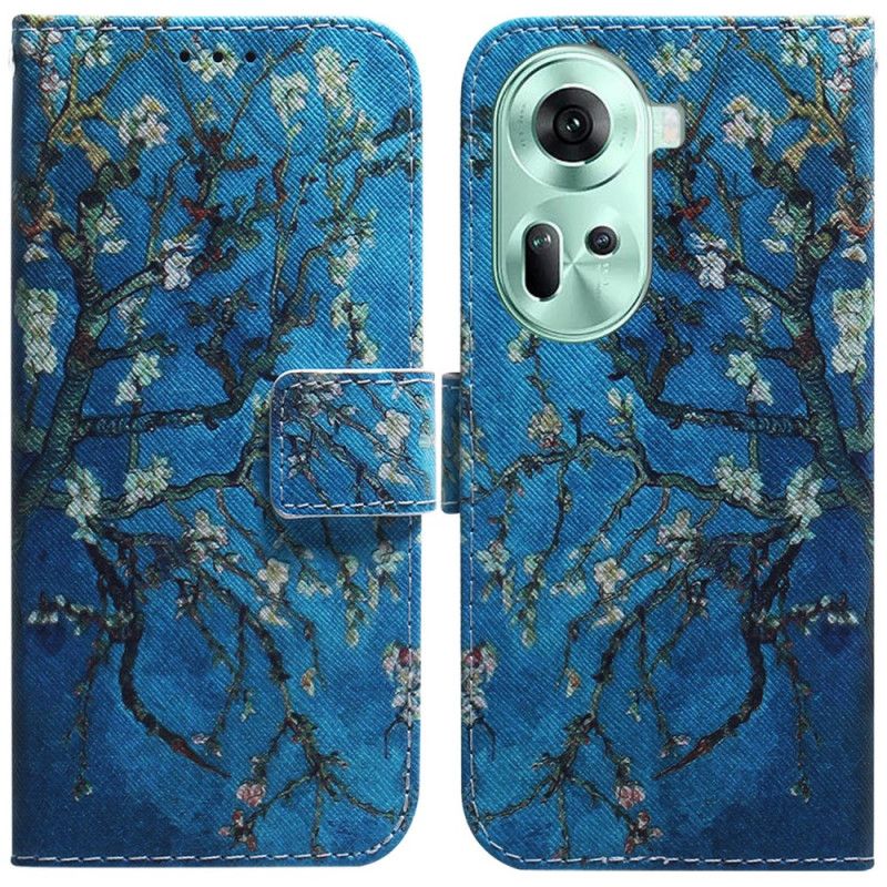 Flip Cover Oppo Reno 11 5g Abrikosblomster