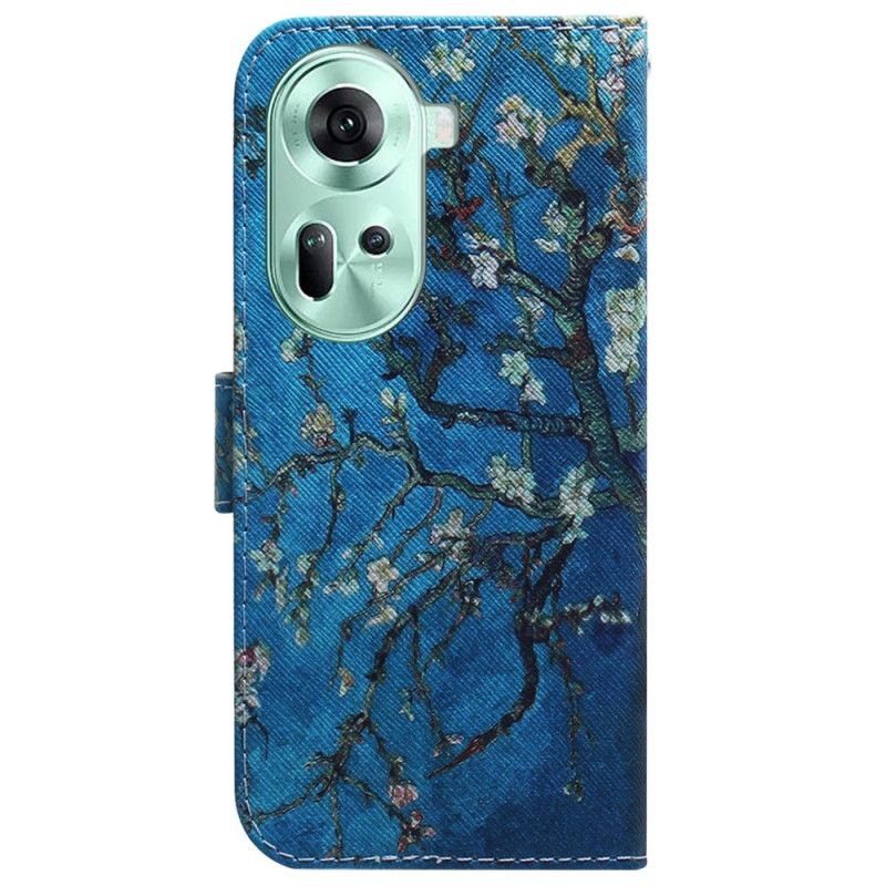 Flip Cover Oppo Reno 11 5g Abrikosblomster