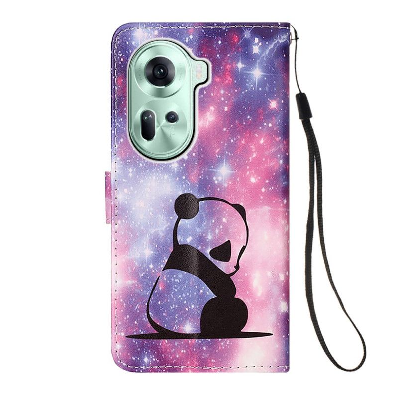 Flip Cover Oppo Reno 11 5g Baby Panda Med Rem