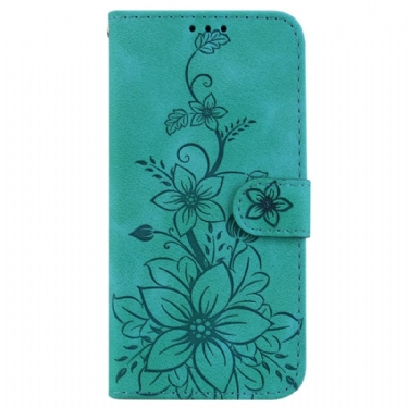 Flip Cover Oppo Reno 11 5g Blomstermønster Med Rem