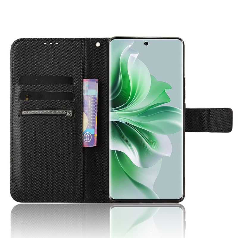 Flip Cover Oppo Reno 11 5g Diamantteksturrem