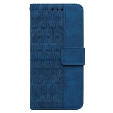 Flip Cover Oppo Reno 11 5g Strappy Vævet Mønster