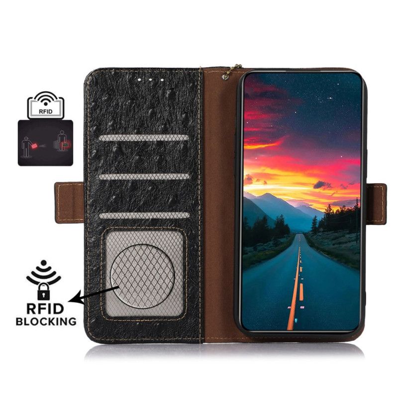 Flip Cover Oppo Reno 11 5g Tekstureret Rfid