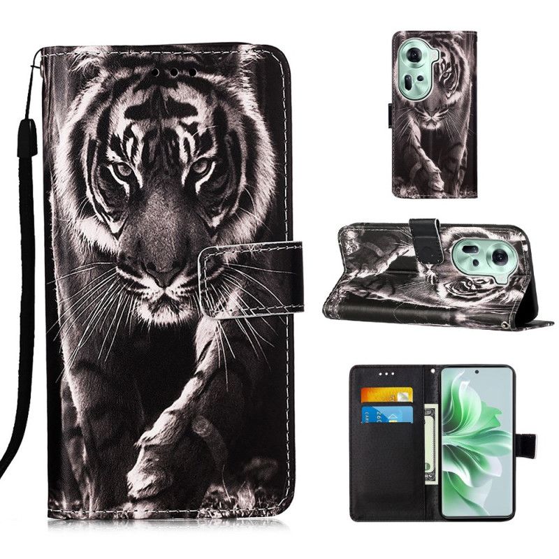 Flip Cover Oppo Reno 11 5g Tiger Med Rem