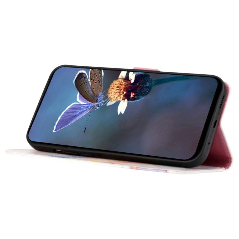 Flip Cover Til Oppo Reno 11 5g Marmor Skulderrem