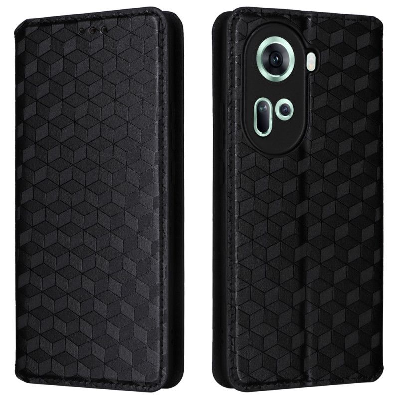 Læder Cover Oppo Reno 11 5g Telefon Etui 3d Diamanter