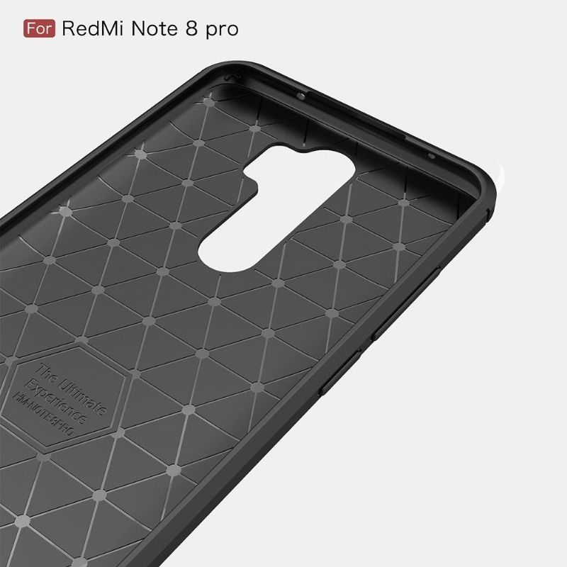 Cover Xiaomi Redmi Note 8 Pro Hemming Carbon Børstet Gel