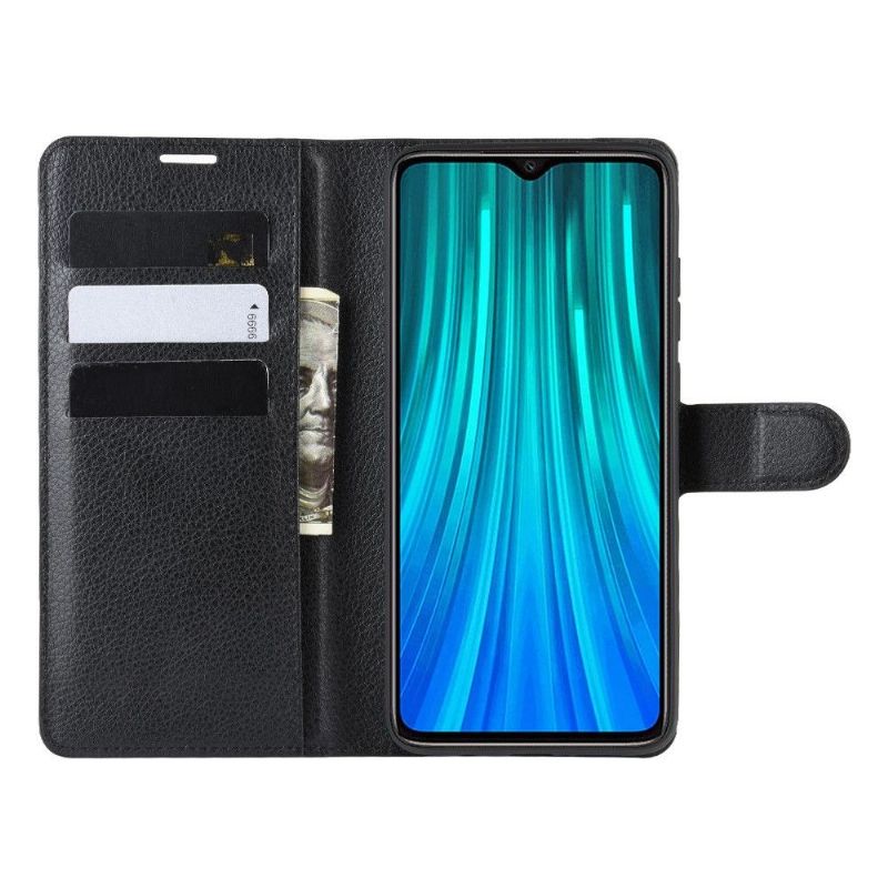 Flip Cover Xiaomi Redmi Note 8 Pro Anti-fald Punge Etui Læderstil - Sort