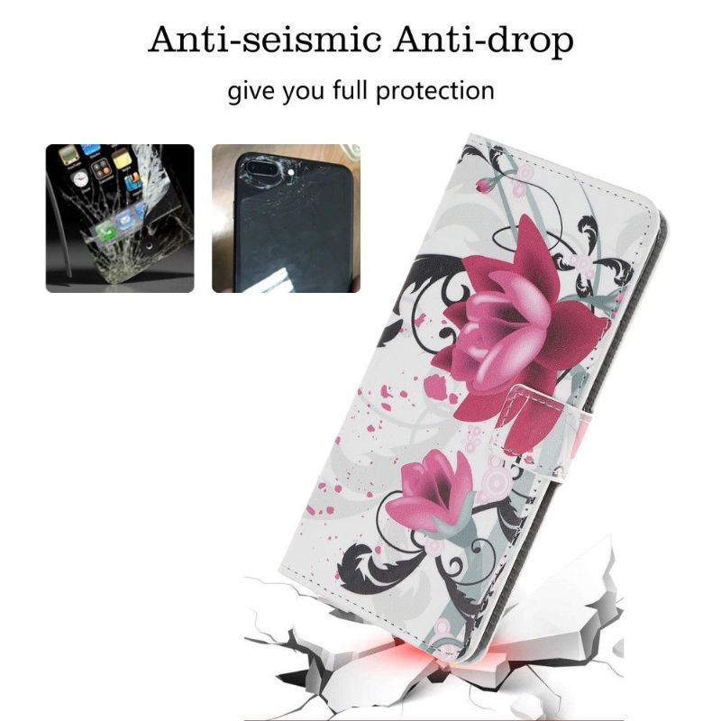 Flip Cover Xiaomi Redmi Note 8 Pro Lotusblomster