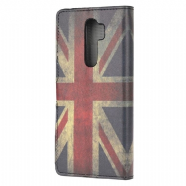 Læder Cover Xiaomi Redmi Note 8 Pro Original Vintage Engelsk Flag