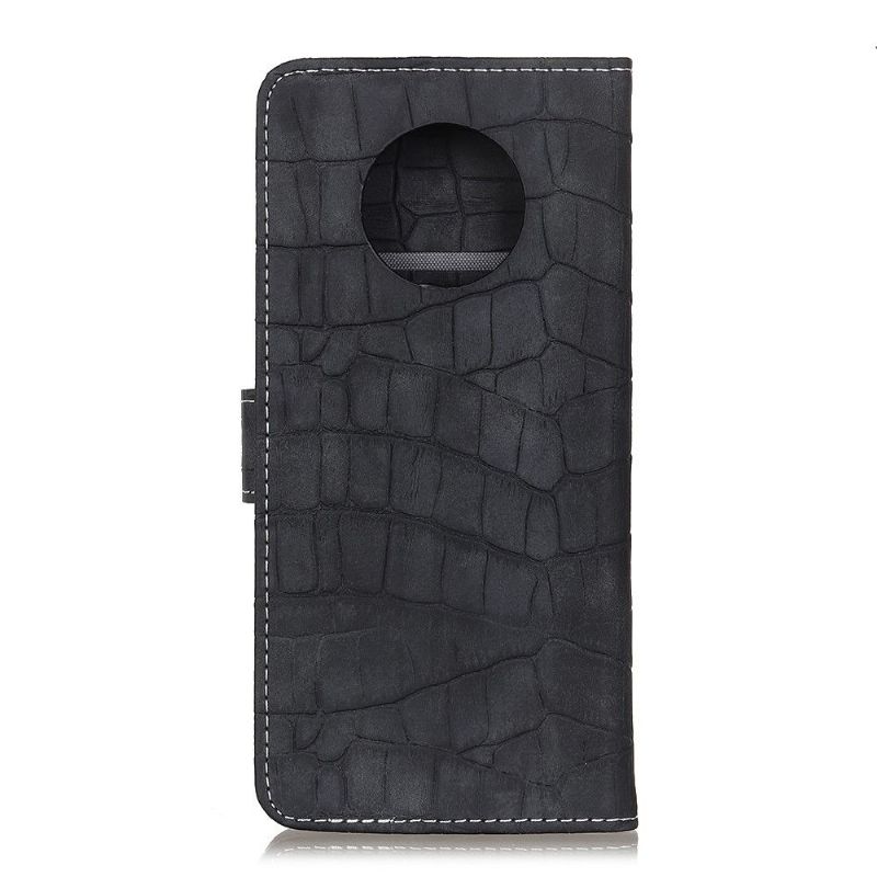 Flip Cover Xiaomi Redmi Note 9T Hemming Croc-imiteret Læder-look