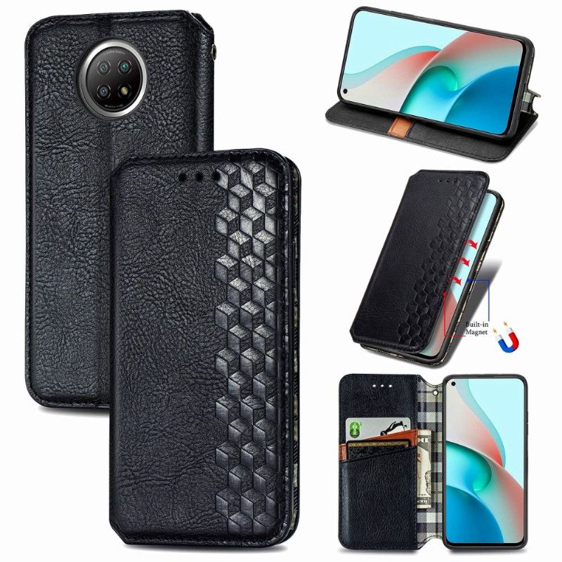 Flip Cover Xiaomi Redmi Note 9T Kub Design Kortholder