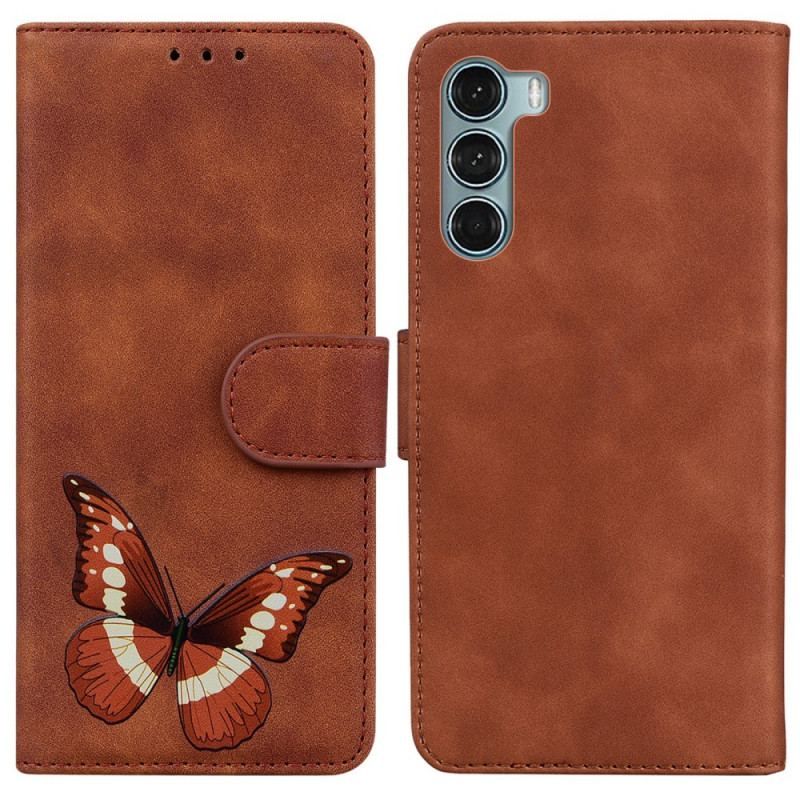 Flip Cover Moto G200 5G Skin-touch Butterfly