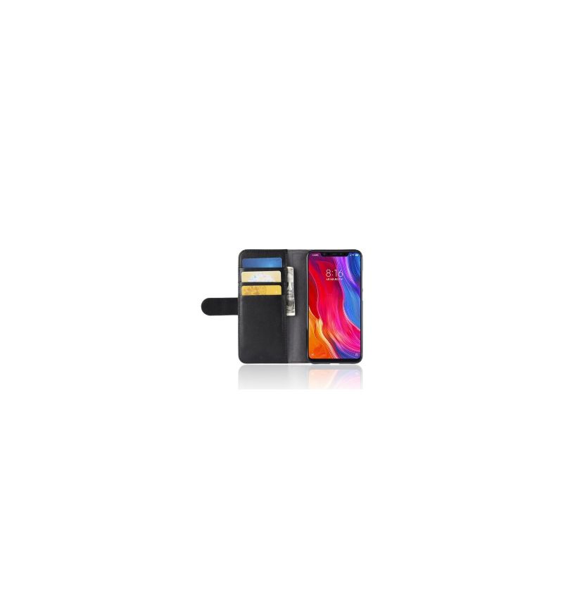 Flip Cover Xiaomi Mi 8 Premium Læder - Sort