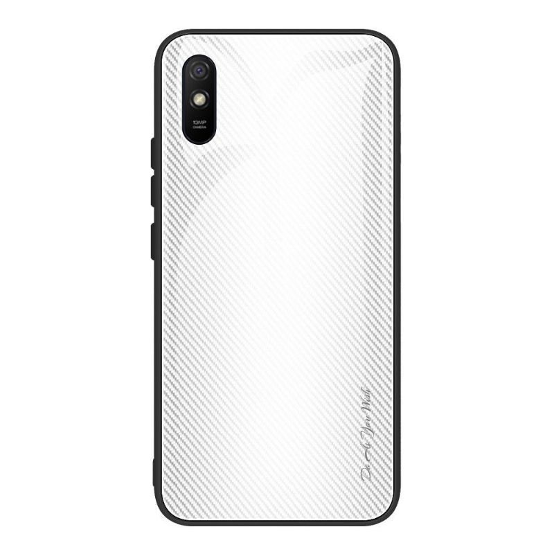 Cover Xiaomi Redmi 9A Carbon Glas Bagside