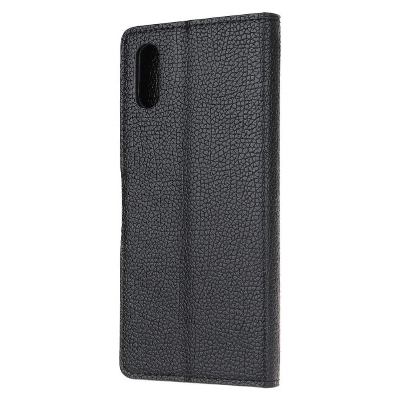 Læder Cover Xiaomi Redmi 9A Litchi Skin Effect Læderstil