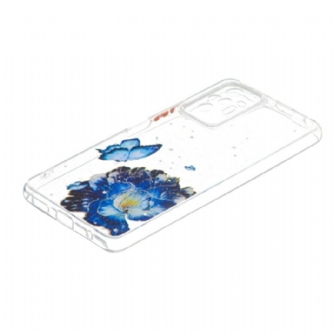 Cover Xiaomi Redmi Note 10 Pro Anti-fald Blå Blomster Og Sommerfugle