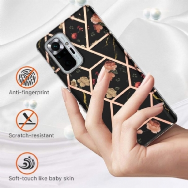Cover Xiaomi Redmi Note 10 Pro Anti-fald Marmor Og Blomster