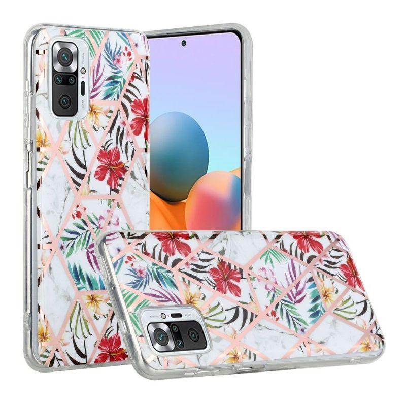 Cover Xiaomi Redmi Note 10 Pro Hemming Silikone - Eksotiske Blomster