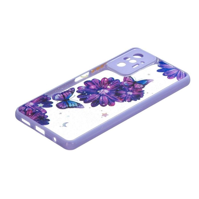 Cover Xiaomi Redmi Note 10 Pro Lilla Blomster Og Sommerfugle