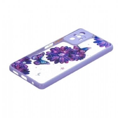 Cover Xiaomi Redmi Note 10 Pro Lilla Blomster Og Sommerfugle