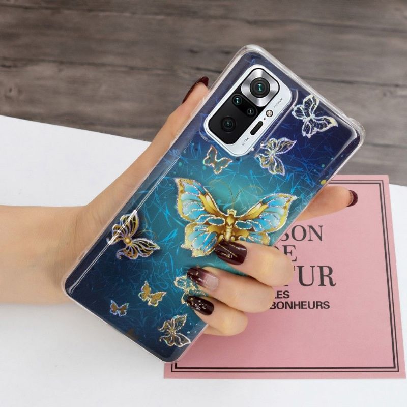 Cover Xiaomi Redmi Note 10 Pro Mousserende Sommerfugle