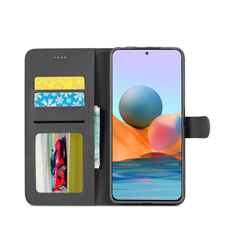 Etui Xiaomi Redmi Note 10 Pro Flip Cover Lædereffekt Lc.imeeke