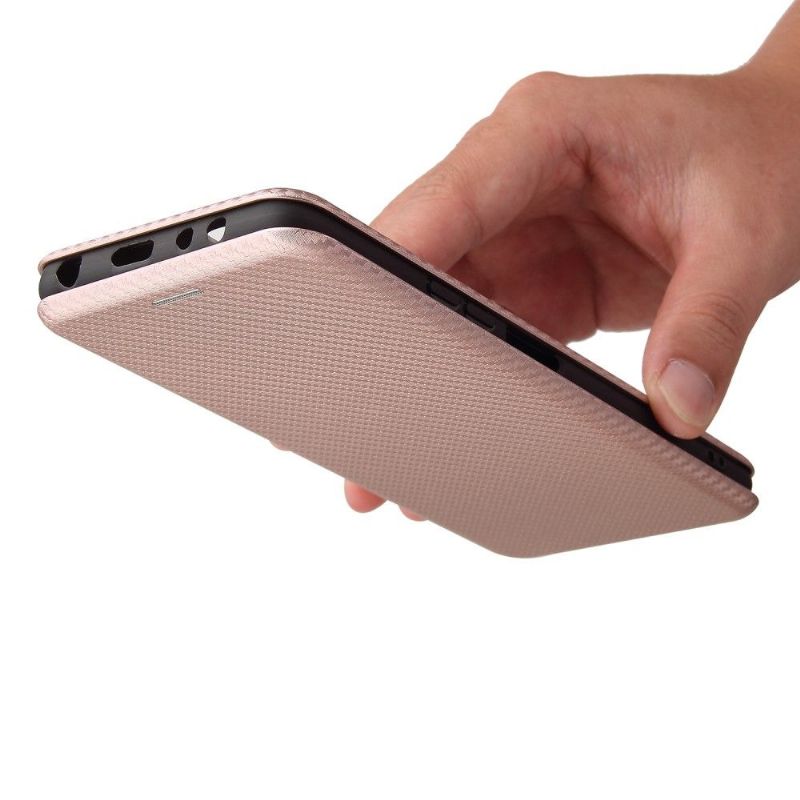 Flip Cover Xiaomi Redmi Note 10 Pro Anti-fald Carbon Fiber Style Imiteret Læder