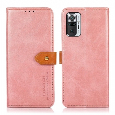 Flip Cover Xiaomi Redmi Note 10 Pro Anti-fald Khazneh Bicolor Imiteret Læder