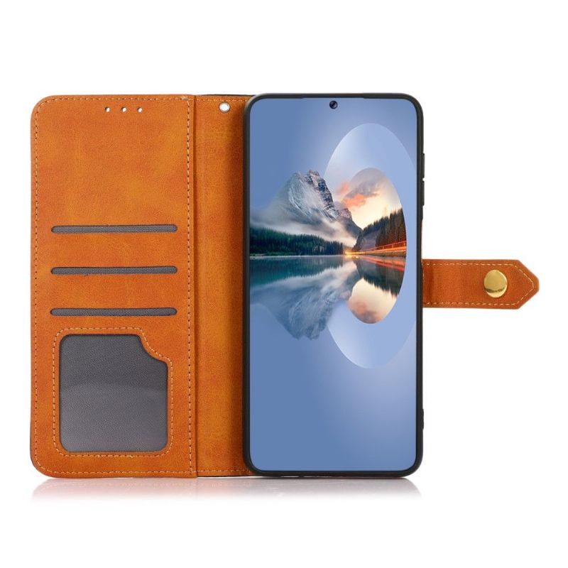 Flip Cover Xiaomi Redmi Note 10 Pro Anti-fald Khazneh Bicolor Imiteret Læder