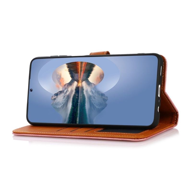 Flip Cover Xiaomi Redmi Note 10 Pro Anti-fald Khazneh Bicolor Imiteret Læder