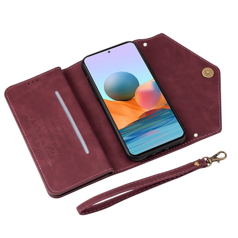 Flip Cover Xiaomi Redmi Note 10 Pro Anti-fald Punge Etui Lædereffekt N.bekus