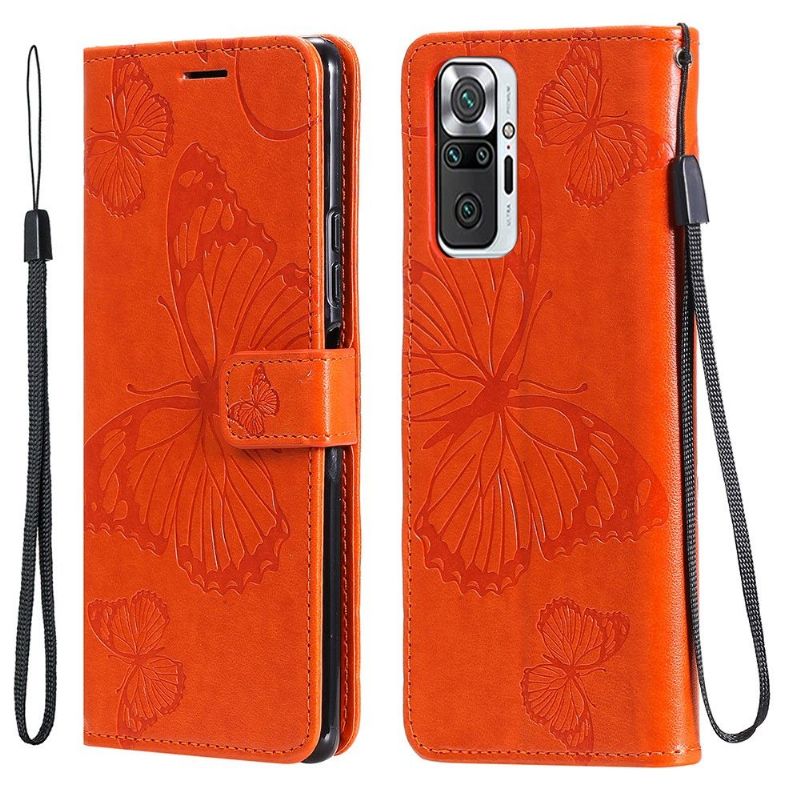 Flip Cover Xiaomi Redmi Note 10 Pro Hemming Support Funktion Sommerfugle