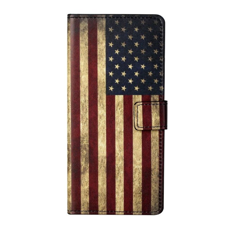 Flip Cover Xiaomi Redmi Note 10 Pro Vintage Amerikansk Flag