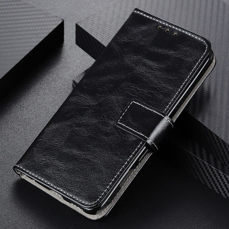 Læder Cover Xiaomi Redmi Note 10 Pro Original Luksuriøs Lædereffektsøm